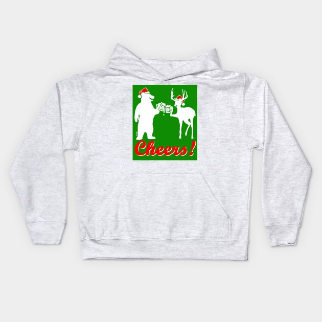 Christmas Cheers ! Kids Hoodie by NewSignCreation